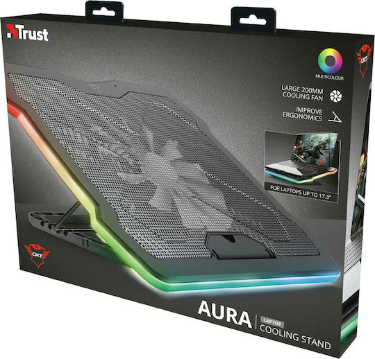 Trust GXT 1126 Aura Cooling Pad για Laptop έως 17.3" με 1 Ανεμιστήρα και Φωτισμό