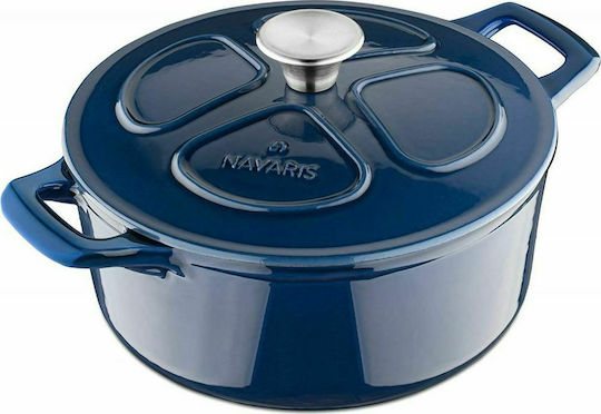 Navaris Βαθιά Κατσαρόλα από Μαντέμι 3.5lt / 24cm Dark Blue