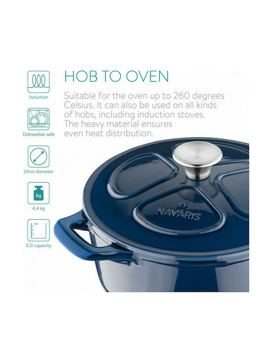 Navaris din Fontă 3.5lt / 24cm Dark Blue