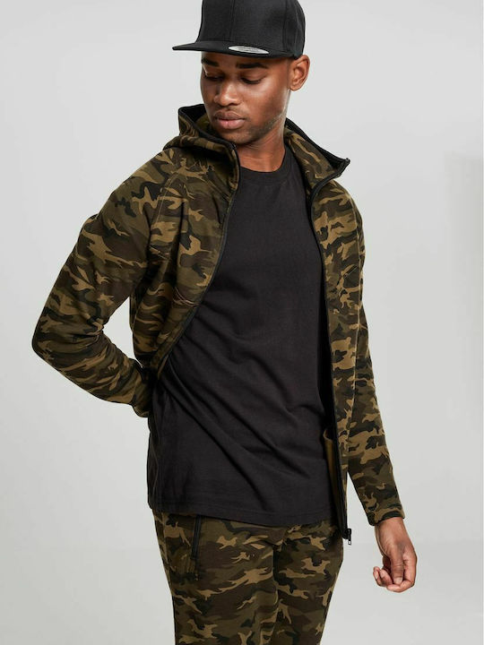 Men's Cardigan with Hood Wood Camo