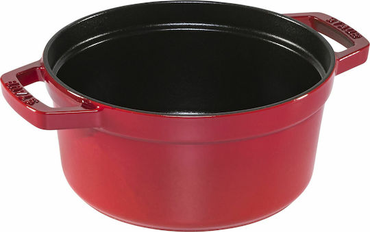 Staub Mini Cocotte Tiefer Topf aus Gusseisen 2.2Es / 20cm Cherry