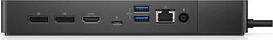 Dell WD19S USB-C Docking Station με HDMI/DisplayPort 4K PD Ethernet και συνδεση 3 Οθονών Μαύρο