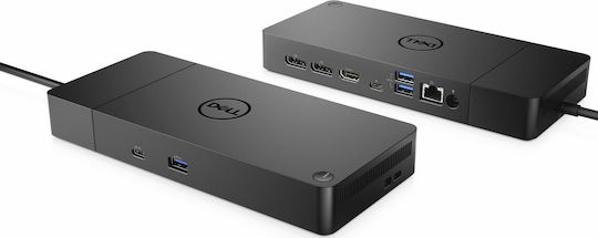 Dell WD19S USB-C Docking Station με HDMI/DisplayPort 4K PD Ethernet και συνδεση 3 Οθονών Μαύρο