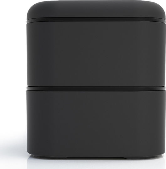 Monbento Plastic Food Container Black with Compartments 1L