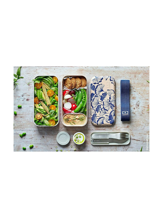 Monbento Microwave Plastic Lunch Box Original Graphic Ginkgo 1000ml