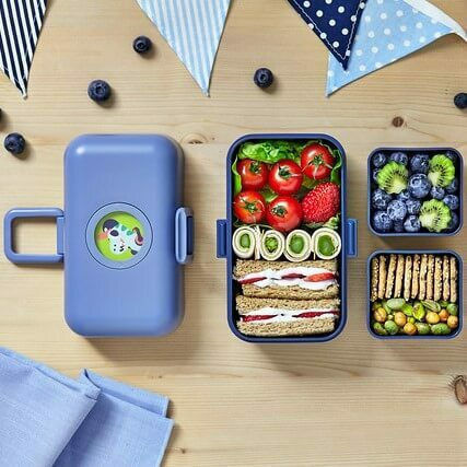 Monbento Tresor Πλαστικό Παιδικό Σετ Φαγητού 0.8lt Μπλε 16 x 10.4 x 9.2εκ.