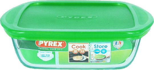 Pyrex Cook & Store Δοχείο Φαγητού Γυάλινο Πράσινο 2.3lt