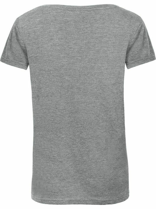 B&C Triblend Women's Short Sleeve Promotional T-Shirt Heather Light Grey