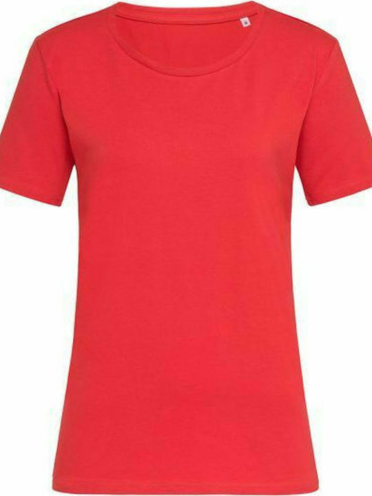 Stedman Claire Relaxed Γυναικείο Διαφημιστικό T-shirt Κοντομάνικο Scarlet Red