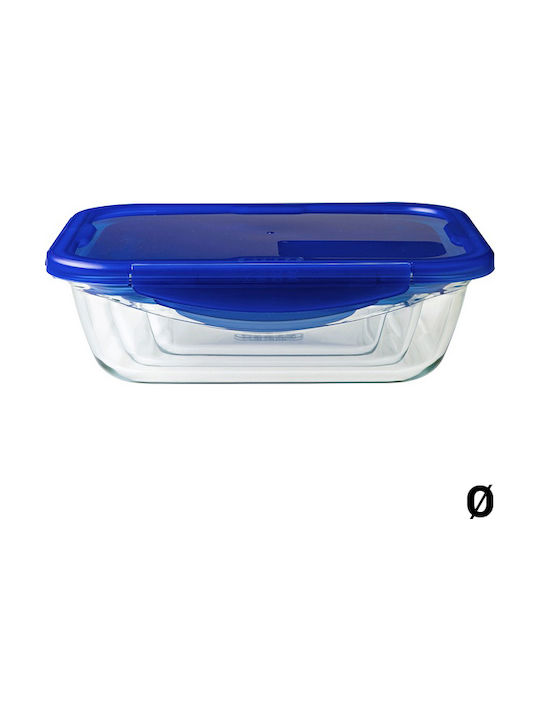 Pyrex Cook & Go Δοχείο Φαγητού Γυάλινο Μπλε 3.3lt