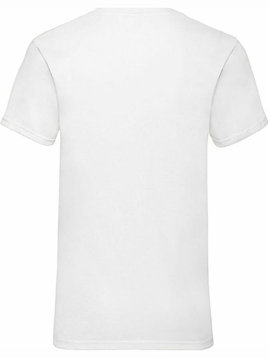 Fruit of the Loom Valueweight V Τ Men's Short Sleeve Promotional T-Shirt White
