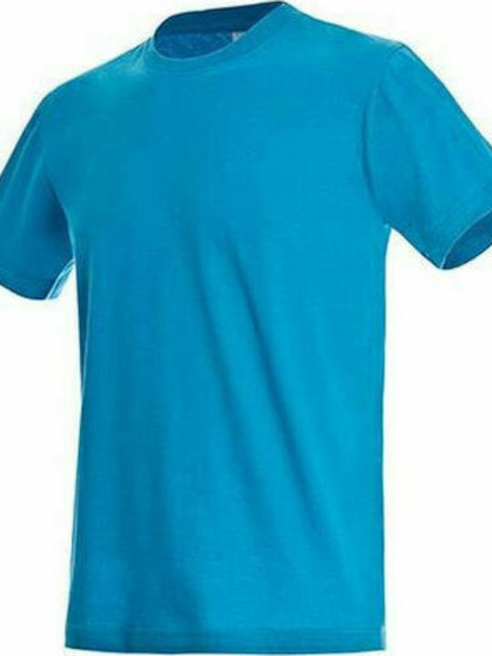 Stedman Classic-T Ανδρικό Διαφημιστικό T-shirt Κοντομάνικο Ocean Blue