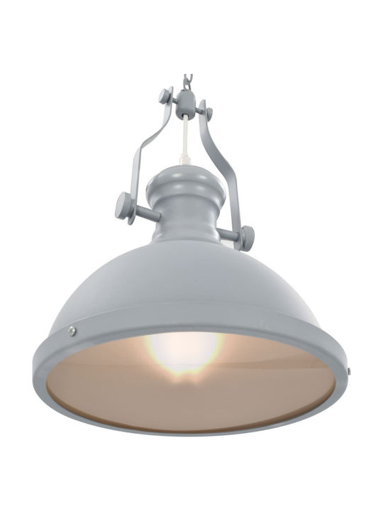 vidaXL Pendant Light Gray Bell with Socket E27 31x40cm