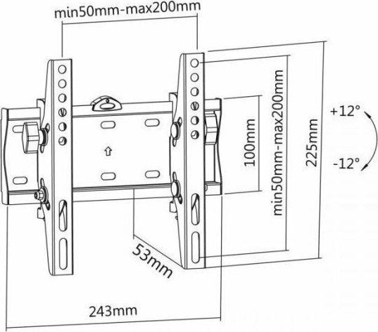 Cabletech BG-0192-B DM-0192-B Стойка за телевизор Стенен до 42" и 30кг