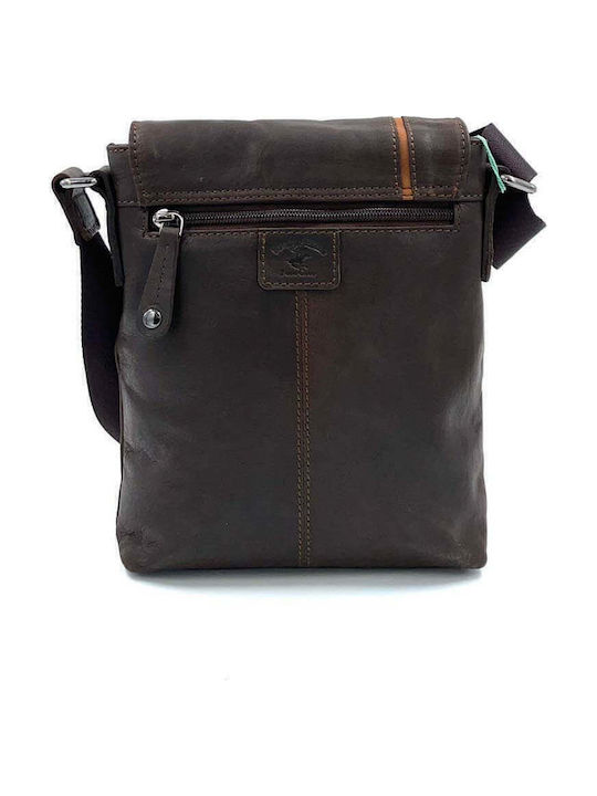 Leather Men's Bag Messenger Brown
