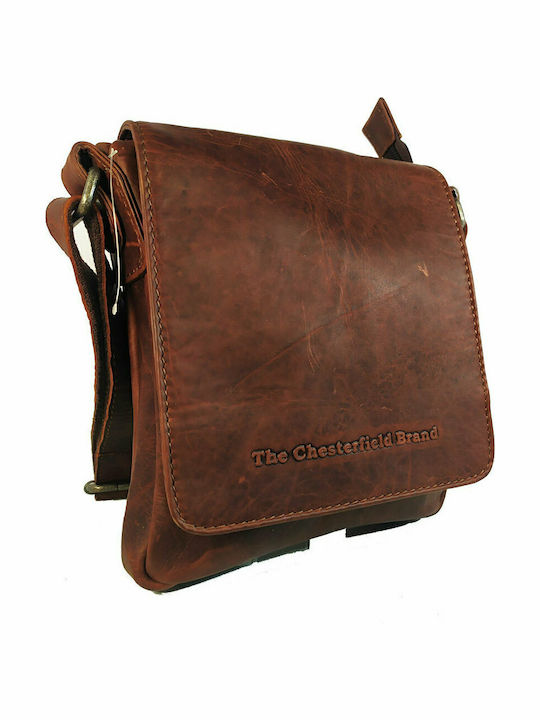 Leather Men's Bag Messenger Brown