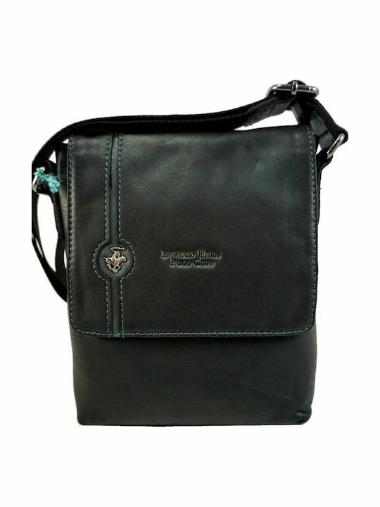 Leather Men's Bag Messenger Black
