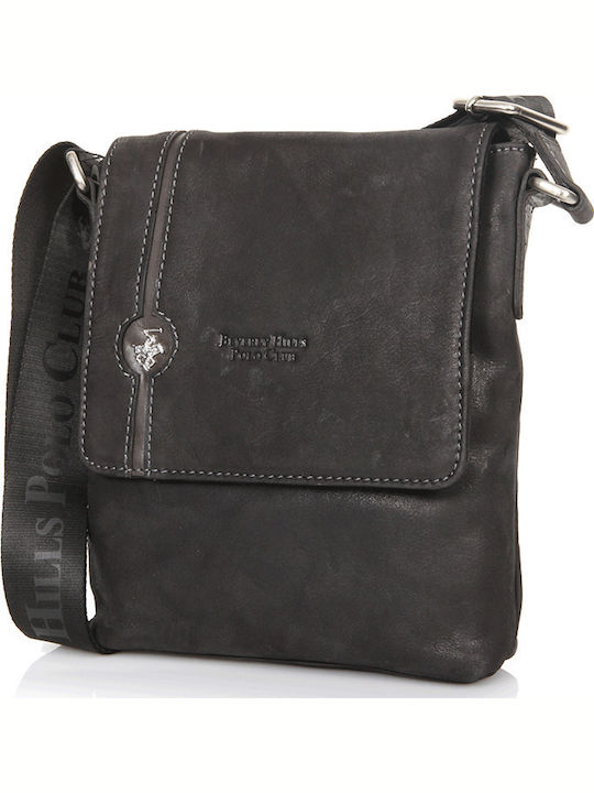 Leather Men's Bag Messenger Black