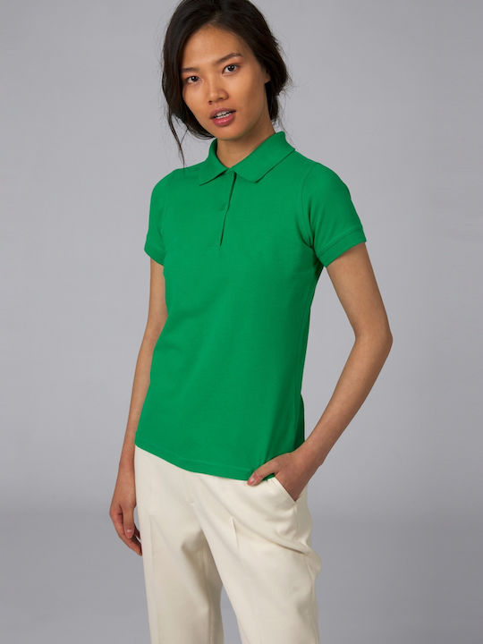 B&C Safran Pure Women's Short Sleeve Promotional Blouse Kelly Green