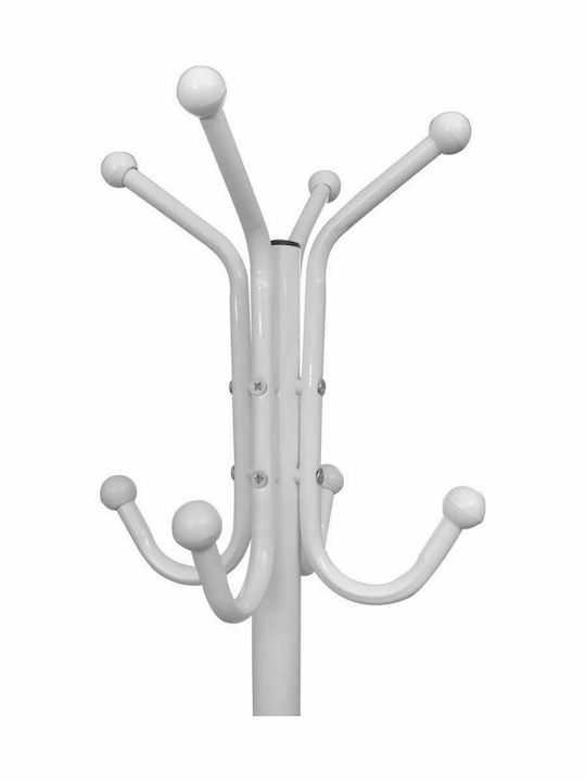 vidaXL Καλόγερος Μεταλλικός Λευκός 41x41x179cm