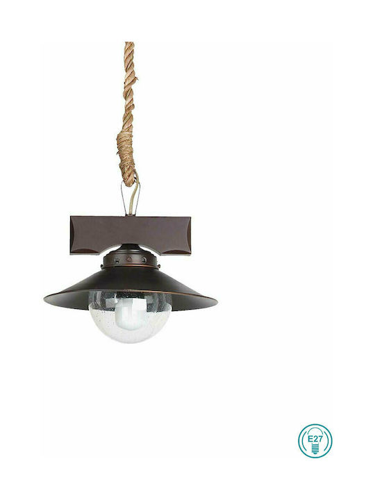 Faro Barcelona Nudos Pendant Light Suspension with Rope for Socket E27 Gray