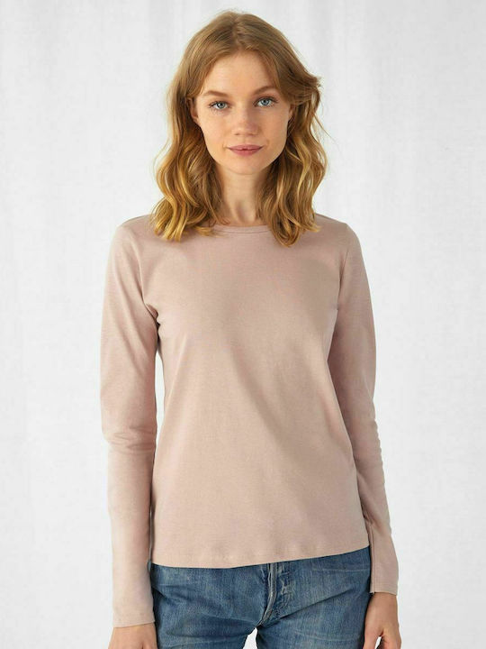 B&C E150 LSL Women's Long Sleeve Promotional Blouse Millennial Pink