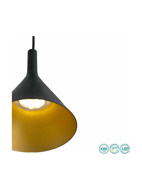 Faro Barcelona Pam-G Pendant Light LED with Warm White Light Black