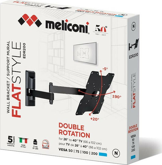 Meliconi CME EDR200 Suport TV de perete cu braț până la 40" și 20kg