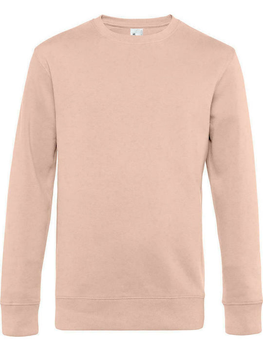 B&C King Men's Long Sleeve Promotional Sweatshirt Soft Rose