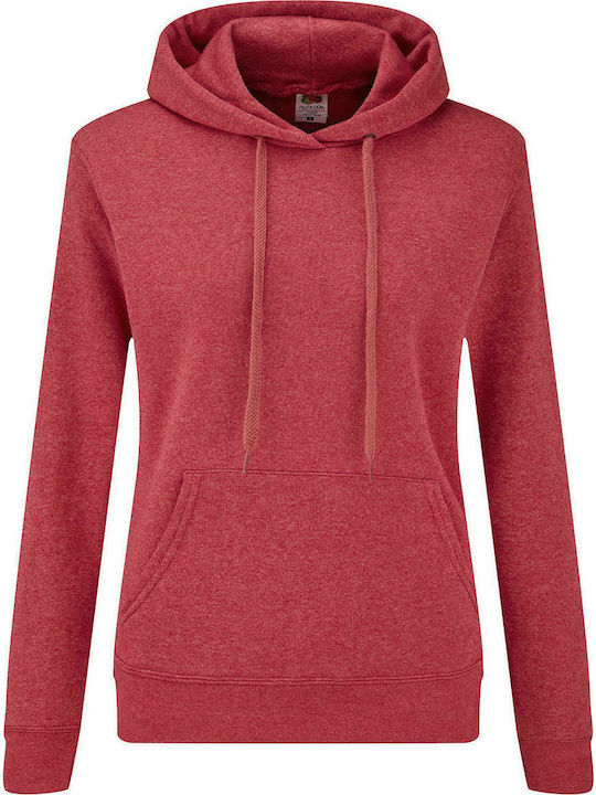 Fruit of the Loom Classic Werbe-Hoodie Heather Red