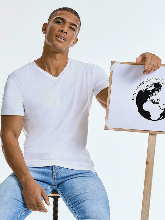 Russell Europe Ανδρικό Διαφημιστικό T-shirt Κοντομάνικο σε Χρώμα
