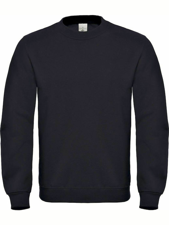 B&C ID.002 Men's Long Sleeve Promotional Sweatshirt Black