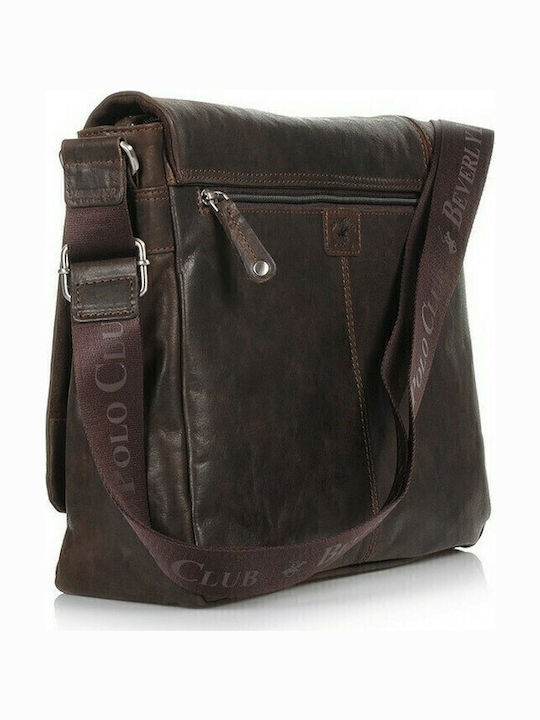 Leder Herrentasche Schulter / Crossbody Braun