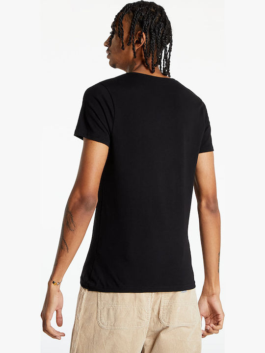 Undershirt Men's Undershirt Short-sleeved in Black Color