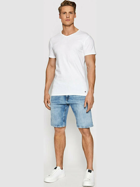 Men's Undershirts Short-sleeved in White Color 3Pack