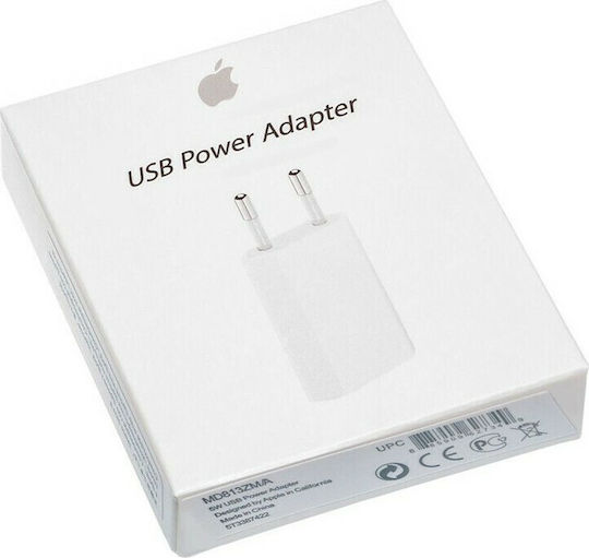 Apple Φορτιστής Χωρίς Καλώδιο με Θύρα USB-A 5W Λευκός (MD813ZM/A)