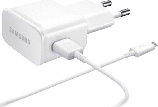 Samsung Ladegerät mit USB-A Anschluss und Kabel Micro-USB 10W Weißs (EP-TA12)