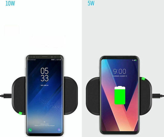 Choetech Încărcător Wireless (Qi Pad) 10W Negruς (3 Coils Qi Wireless Charging Pad)