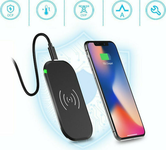 Choetech Încărcător Wireless (Qi Pad) 10W Negruς (3 Coils Qi Wireless Charging Pad)