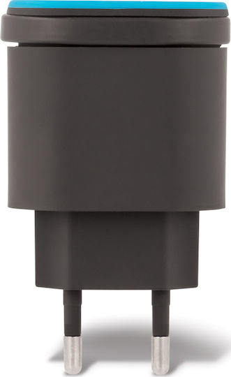 Forever Φορτιστής με 2 Θύρες USB-A και Καλώδιο Lightning Μαύρος (TC-02)