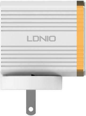Ldnio Charger with USB-C Port and Cable USB-C 18W Power Delivery Whites (A1302Q-C)