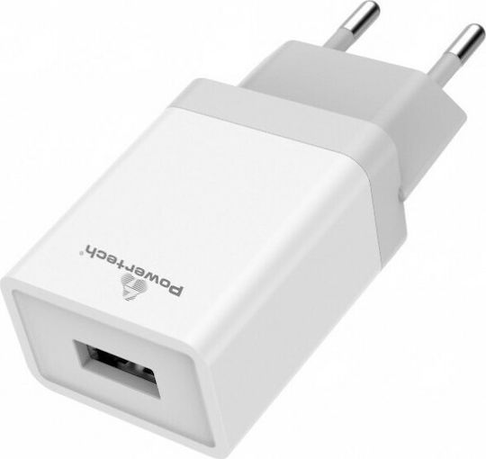 Powertech Φορτιστής Χωρίς Καλώδιο με Θύρα USB-A Λευκός (PT-761)