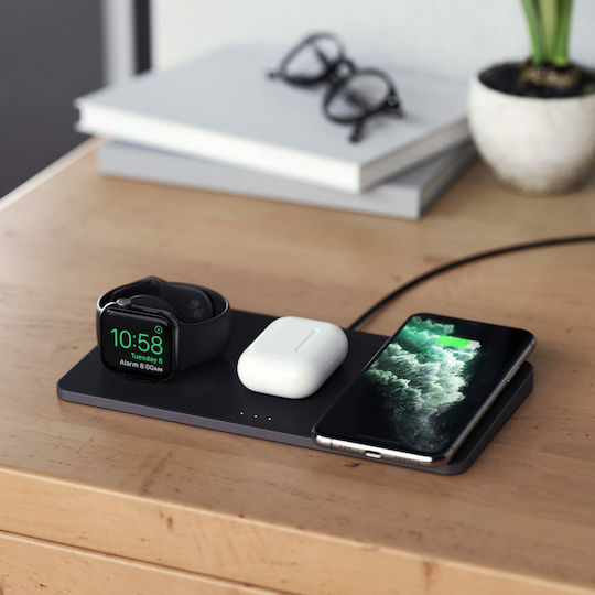 Satechi Kabelloses Ladegerät (Qi Pad) 24W Schwarzs (Trio)