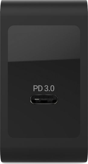 Green Cell Charger Without Cable with USB-C Port 18W Power Delivery Blacks (CHAR07)