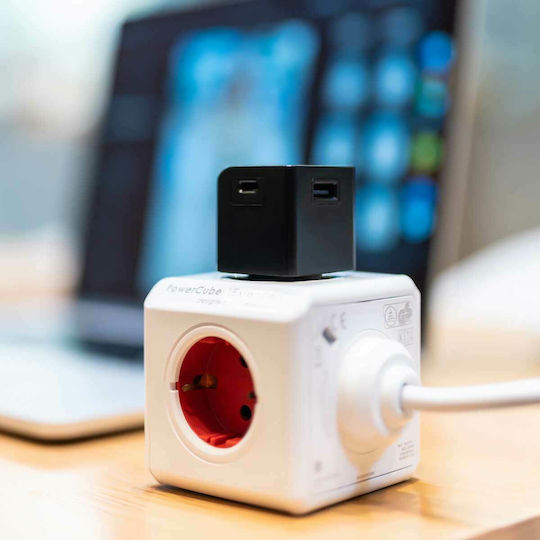 Allocacoc с 4 USB-A порта Бял (PowerCube Extended)