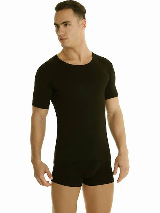 6/624 Men's Undershirts Short-sleeved in Black Color 2Pack