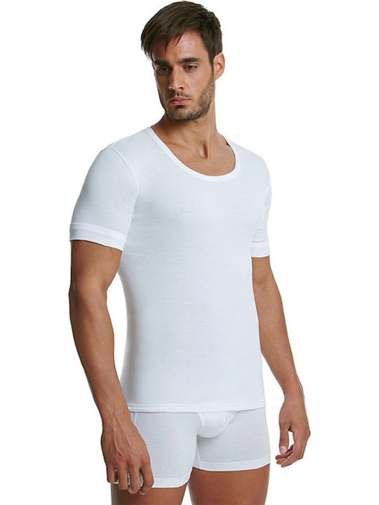 6/524 Men's Short Sleeve Undershirt White