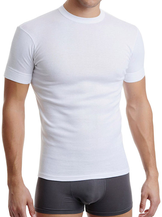 Men's Undershirts Short-sleeved in White Color 2Pack W1970-02