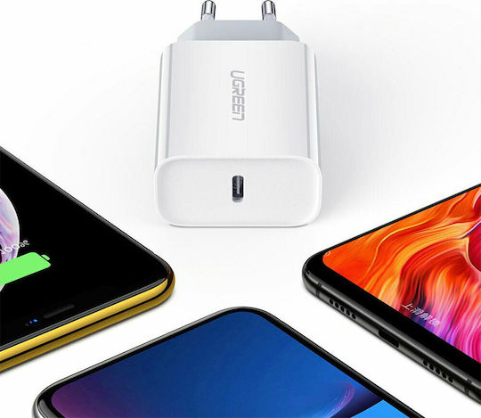 Ugreen Φορτιστής Χωρίς Καλώδιο με Θύρα USB-C 20W Power Delivery Λευκός (CD137)