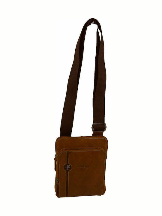 Leather Men's Bag Shoulder / Crossbody Tabac Brown